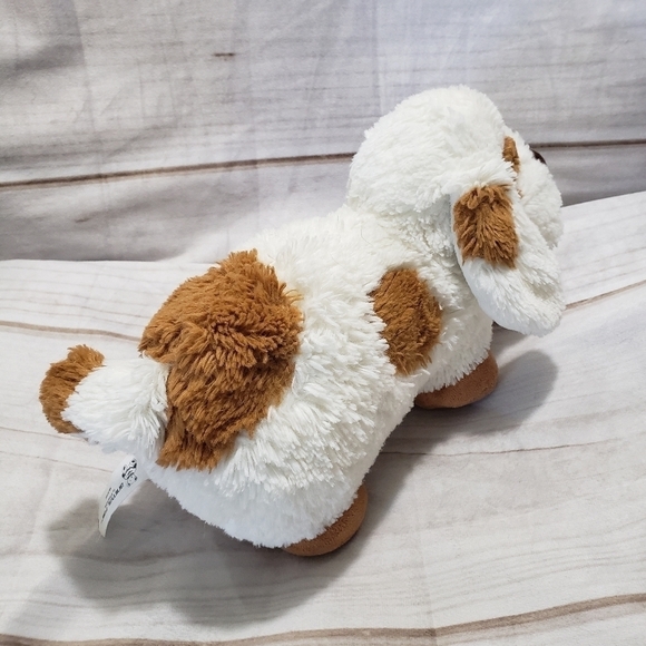 Animal Fair Chonky White Brown Puppy Dog 10" Plush Stuffed Animal Soft Squishy - Picture 4 of 9